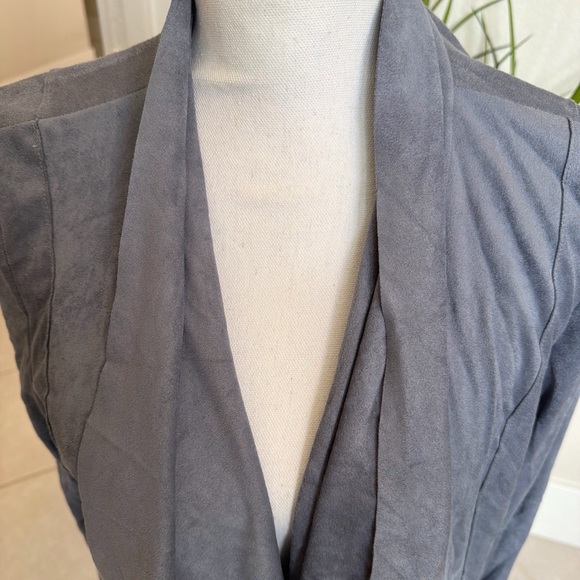 Bagatelle Draped Blue Women's Blazer - Picture 2 of 10